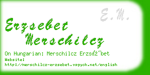 erzsebet merschilcz business card